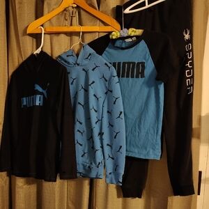 Puma Kids Matching Set - Black and Blue